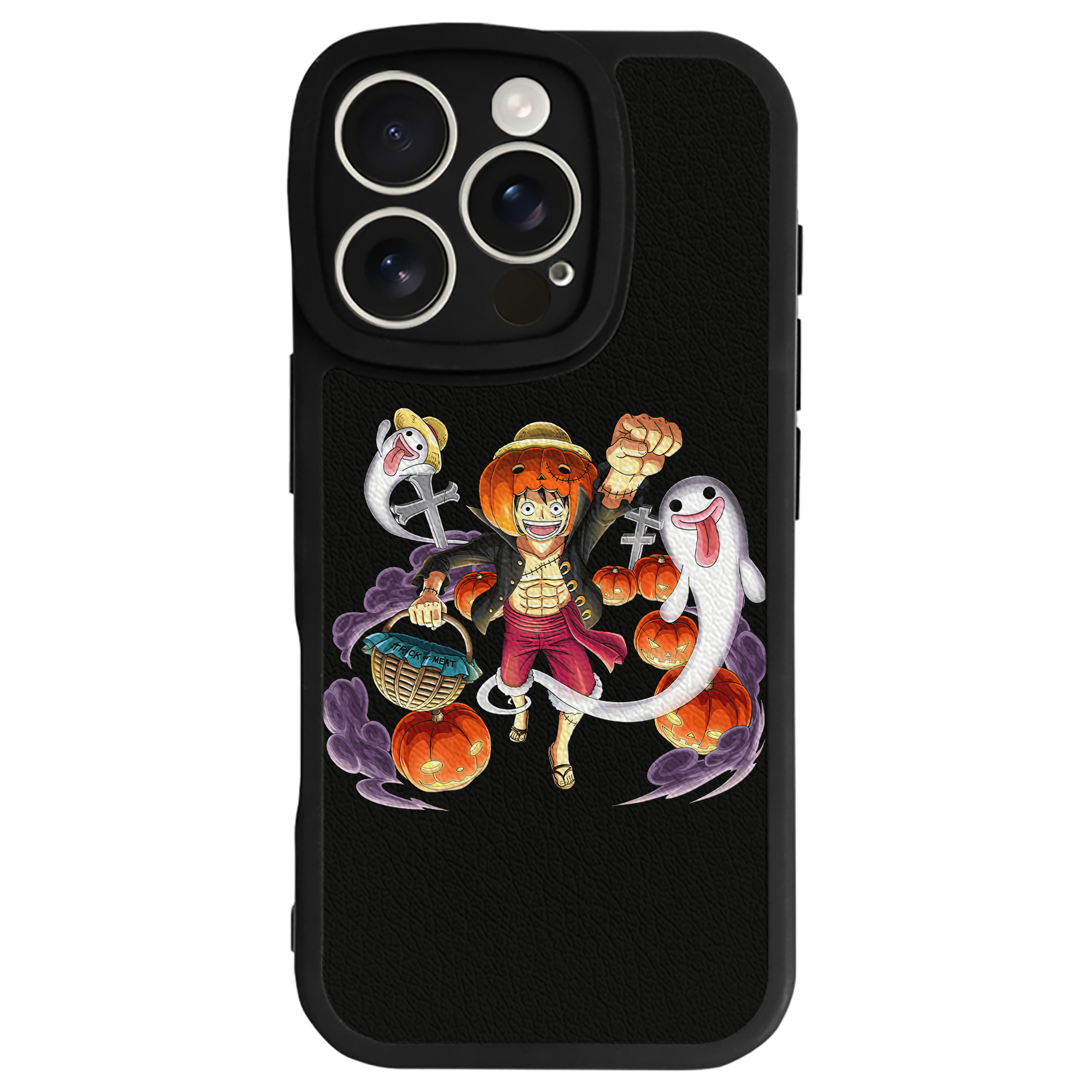 （画像用） ワンピース モンキー・D・ルフィ ONE PIECE Monkey D. Luffy 【iPhone 16シリーズ対応】シリコンスマホケース（レザー調） 材質：シリコン
